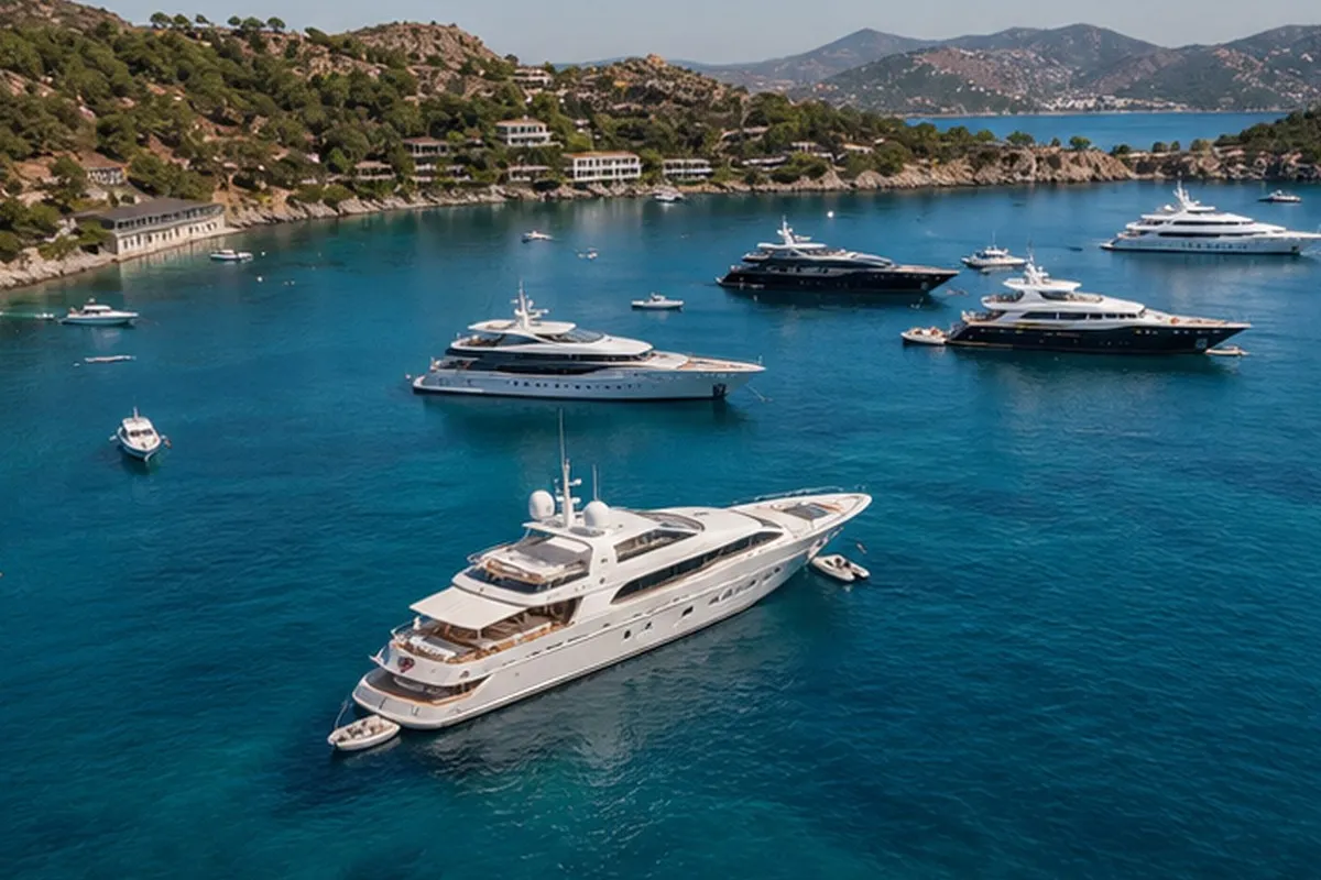 Fleet of 100 yachts