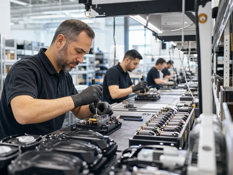 Electronics final assembly line
