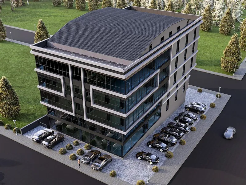 Modern commercial building and mixed-use project